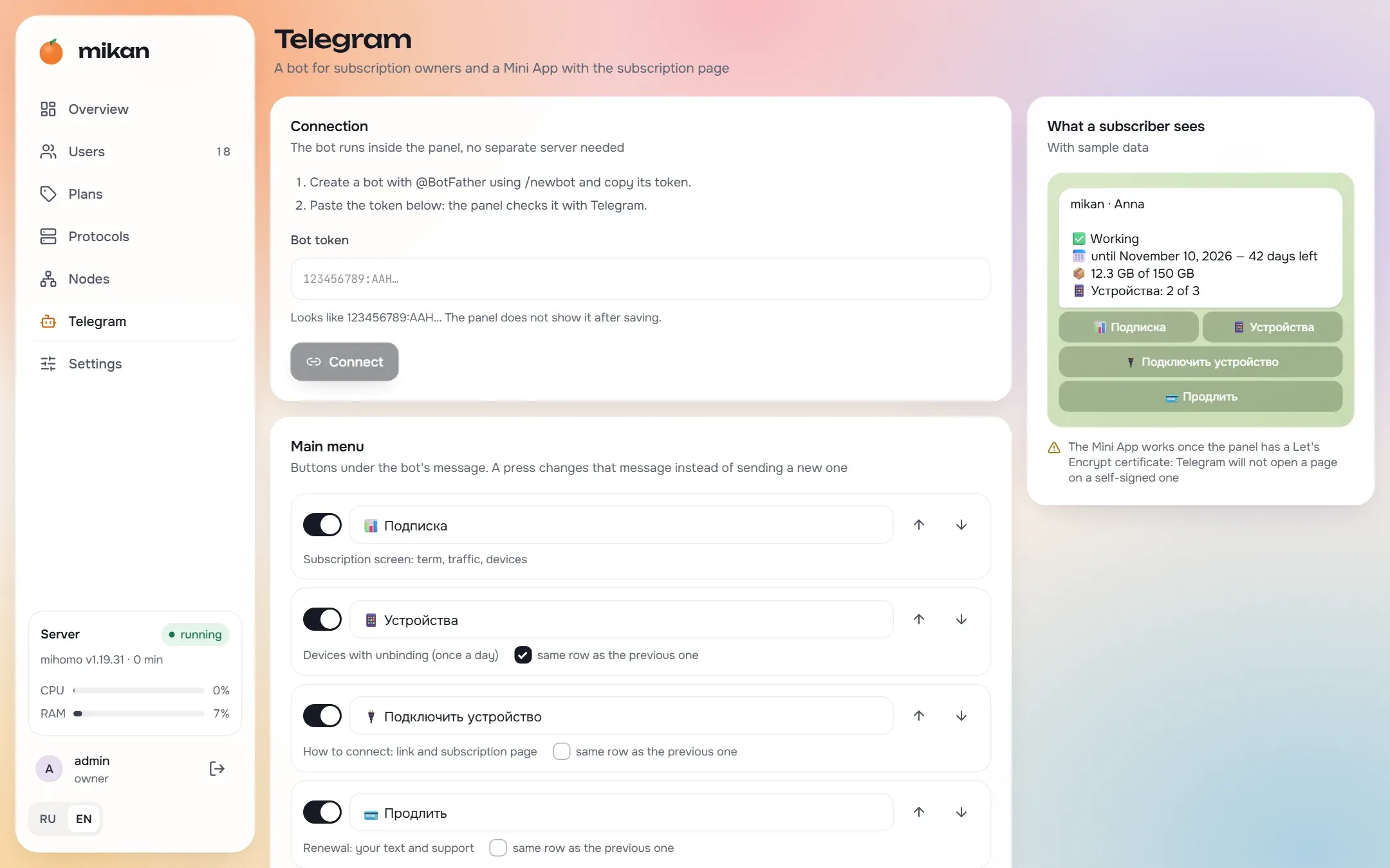mikan · Telegram
